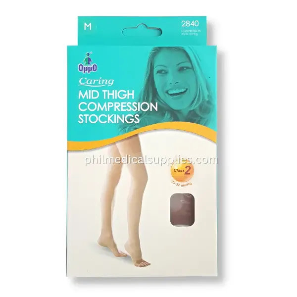 Oppo mid-thigh compression stockings small
