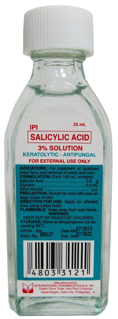 IPI Salicylic Acid 3% Solution 25ml 
