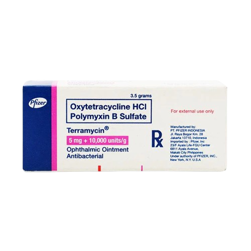 Terramycin (Oxytetracycline + Polymyxin B) 5mg + 10000 IU Eye Ointment 3.5g