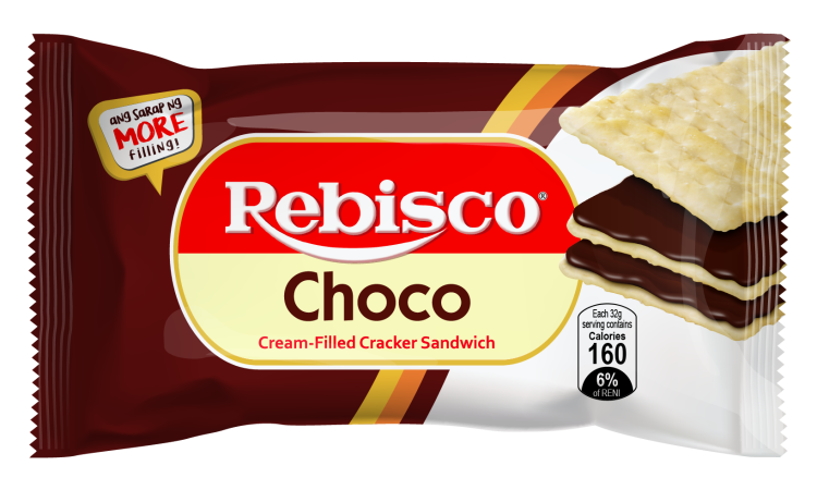 Rebisco Choco Sandwich Biscuits  32g pack 