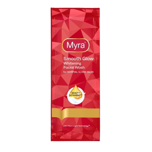 Myra Smooth Glow Whitening Facial Wash 10ml 