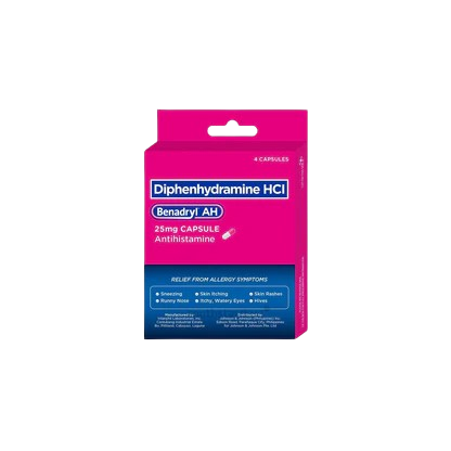 Benadryl AH (Diphenhydramine HCl) 25mg Capsule