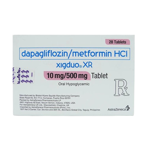 Xigduo XR (Dapagliflozin + Metformin) 10mg/500mg Tablet 