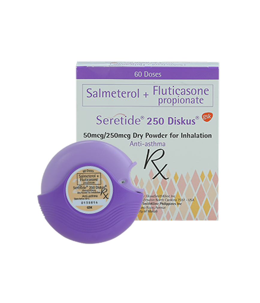 Seretide 250 (Salmeterol + Fluticasone) 50mcg/250mcg Diskus DPFI