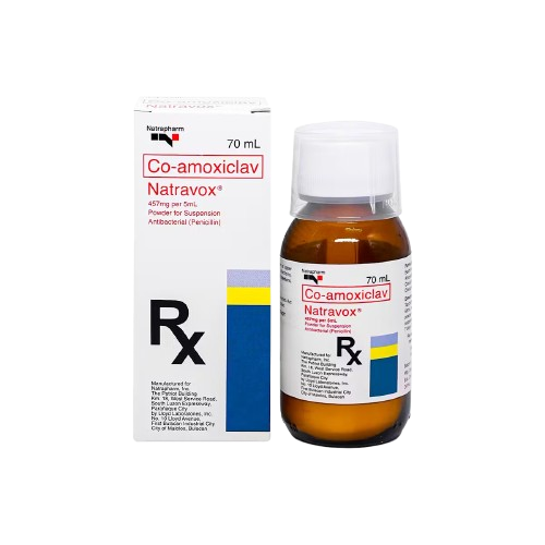 Natravox (co-amoxiclav) 457mg/5mL suspension 70mL 