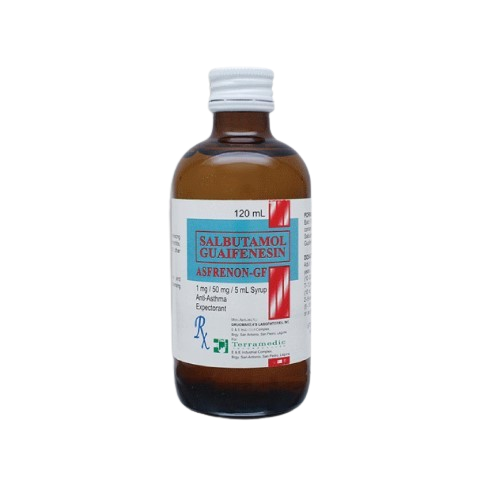 Asfrenon-GF (Salbutamol + Guaifenesin) Syrup 120ml