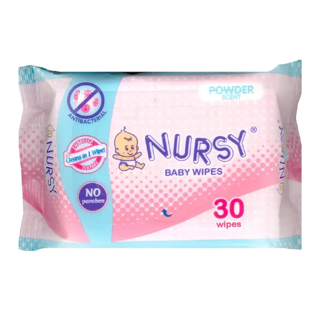 Nursy Baby Wipes Powder Scent 30s 