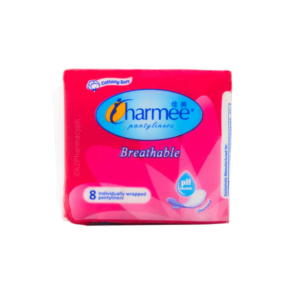 Charmee Unscented Breathable Panty Liner Pink 8s 
