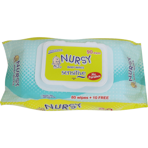 Nursy Baby Wipes Unscented 90s 