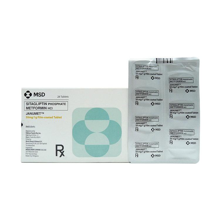 Janumet (Sitagliptin + Metformin) 50mg/1000mg Tablet