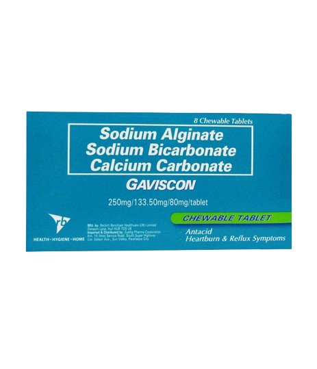Gaviscon 250mg/133.5mg/80mg Tablet
