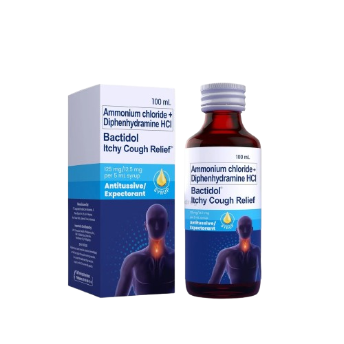 Bactidol Itchy Cough Relief 125mg/12.5mg 100ml Syrup