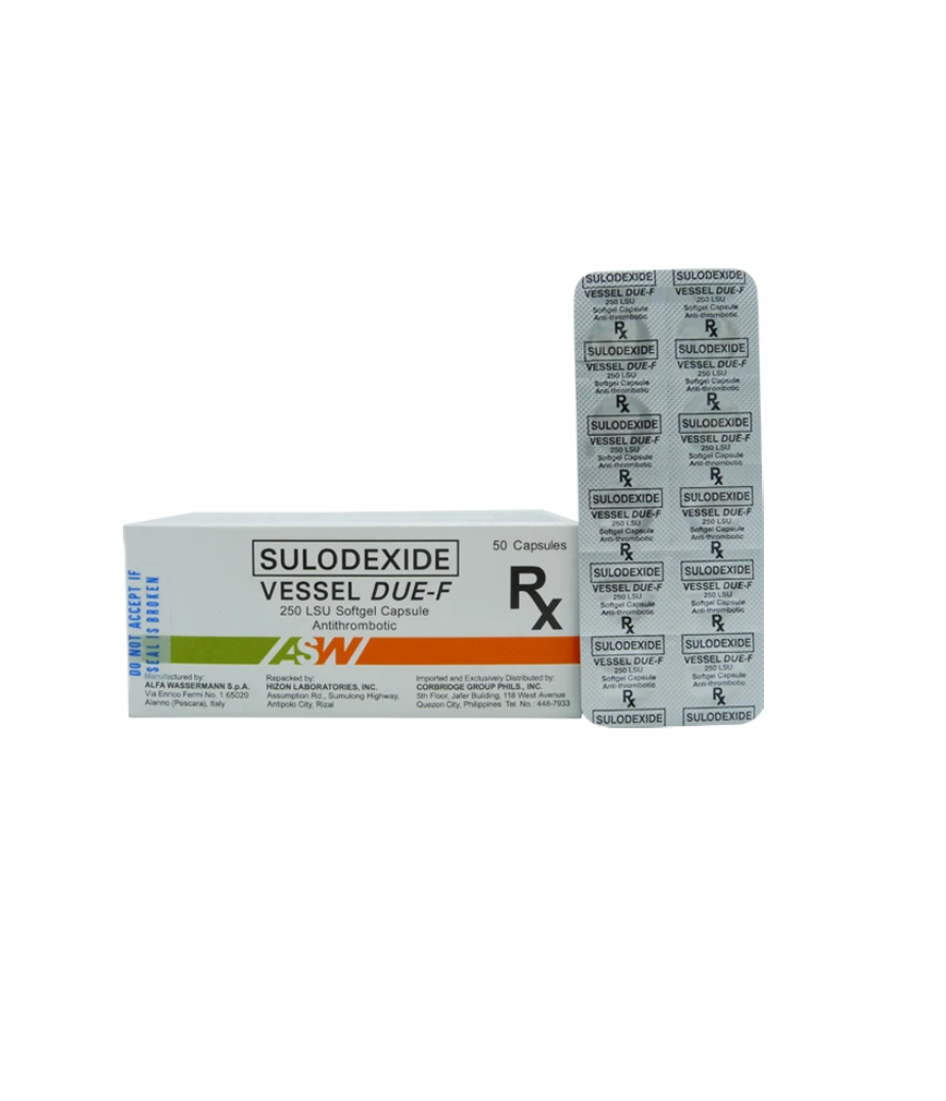 Vessel Due-F (Sulodexide) 250 LSU softgel capsule