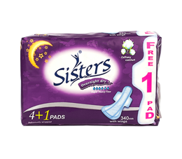 Sisters Perforated Cottony Overnight 4+1 (Lilac Pack) 