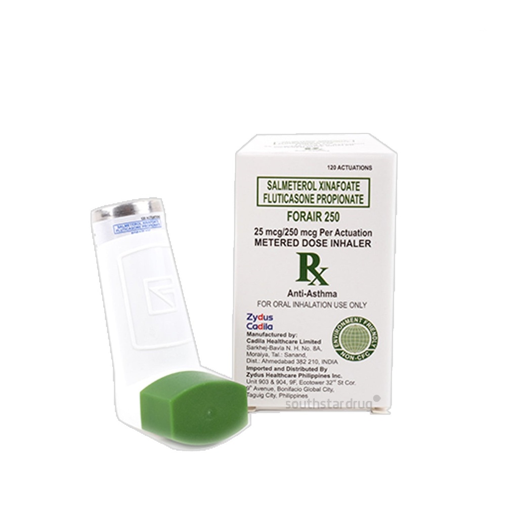 Forair 250 (Salmeterol + Fluticasone) 25mcg/250mcg Metered-Dose Inhaler