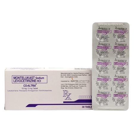 Co-Altria (Montelukast + Levocetirine) 10mg/5mg Tablet
