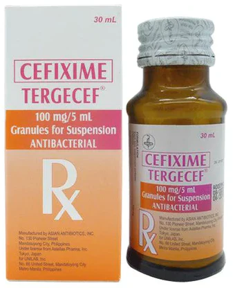 Tergecef (cefixime) 100mg/ml oral suspension, 30ml