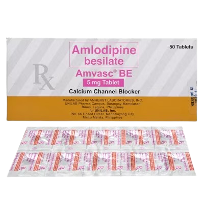 Amvasc BE (Amlodipine) 5mg Tablet 