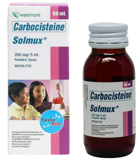 Solmux (Carbocisteine) 200mg/5ml syrup 60ml