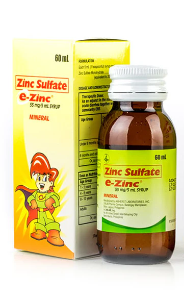 E-Zinc (Zinc sulfate) 55mg/5mL syrup 60ml