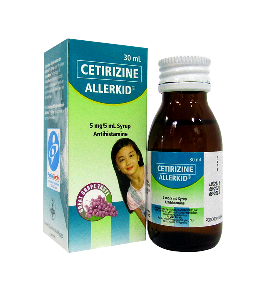 Allerkid (Cetirizine) 5mg/5ml Syrup 30ml 