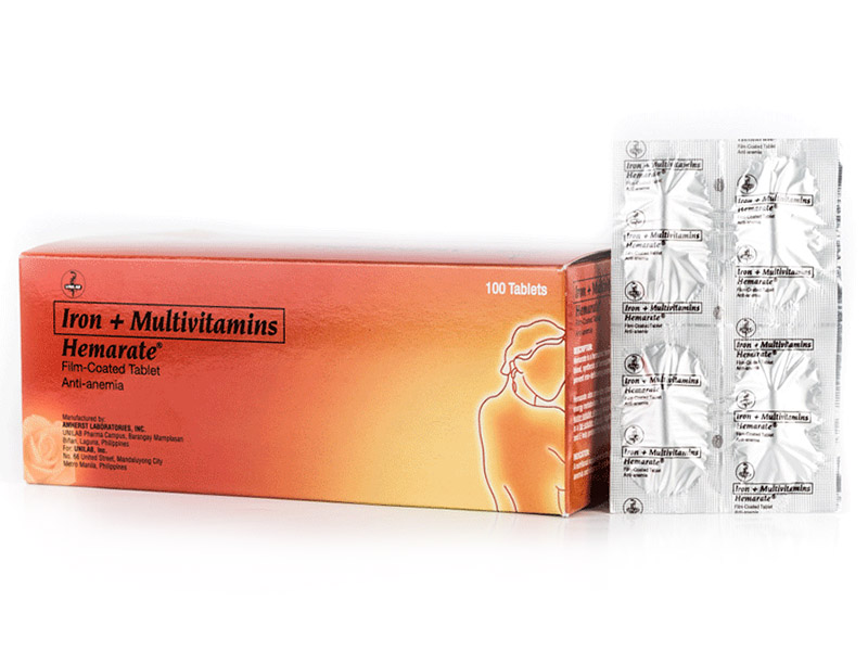 Hemarate (ferrous fumarate + multivitamins) tablet 
