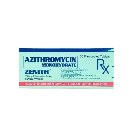 Zenith (Azithromycin) 500mg Tablet