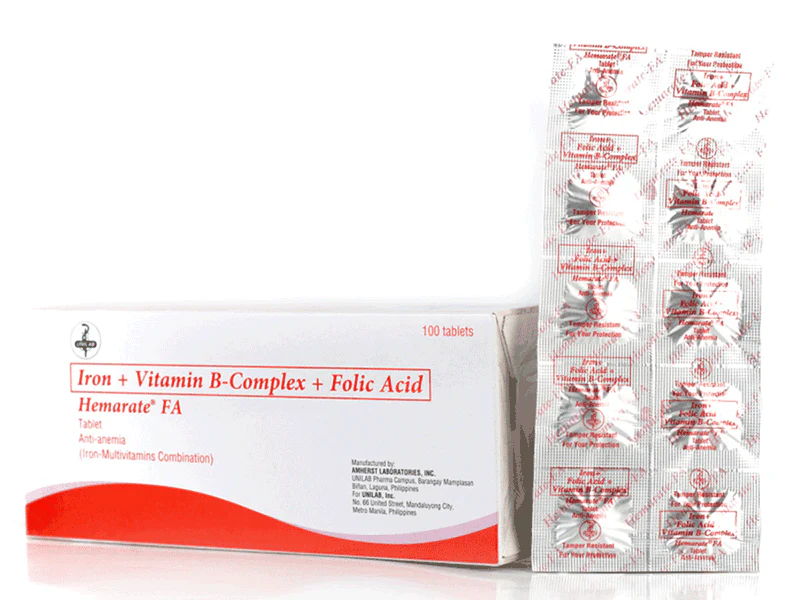 Hemarate FA (Ferrous Fumarate + Folic Acid + Vitamins) Tablet