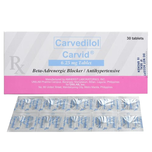 Carvid (Carvedilol) 6.25mg Tablet