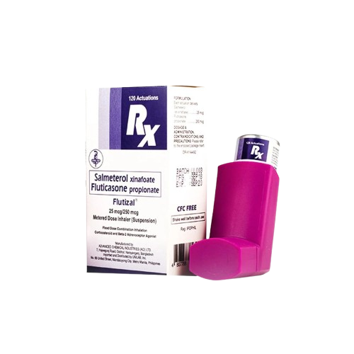 Flutizal (salmeterol + fluticasone propionate) 25mcg/250mcg metered-dose inhaler (MDI)