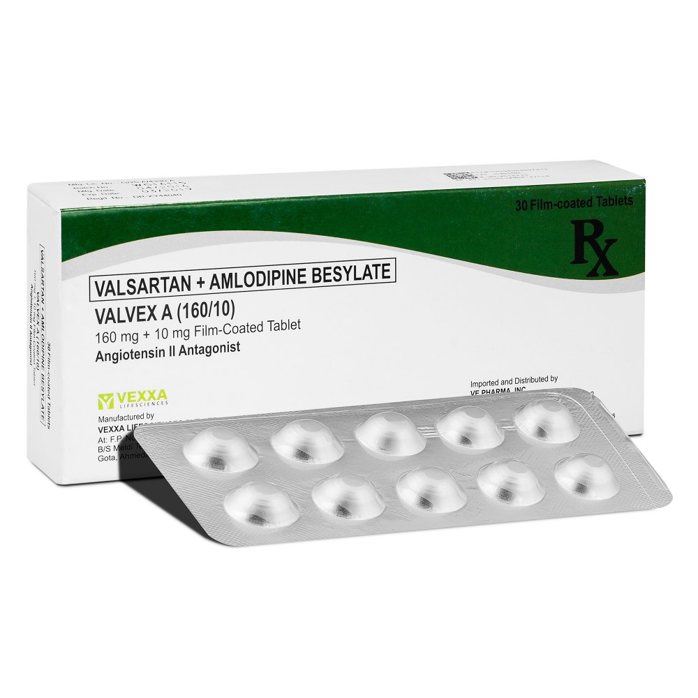 Valvex-A (Amlodipine + Valsartan) 160mg/10mg Tablet 