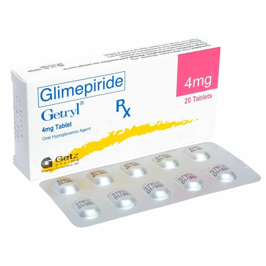 Getryl (Glimepiride) 4mg tablet