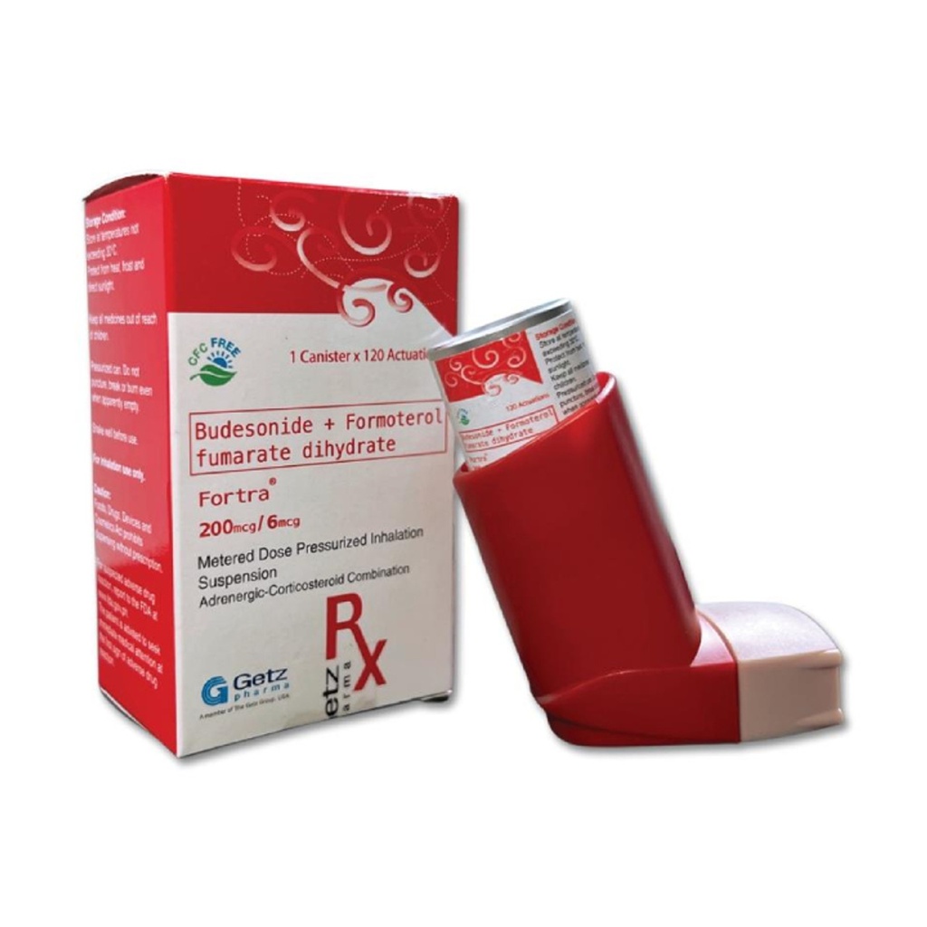 Fortra (Budesonide/Formoterol) 200mcg/6mcg inhalation canister