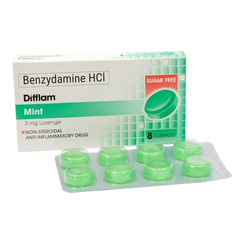 Difflam Mint (Benzydamine Hydrochloride) 3mg Lozenges
