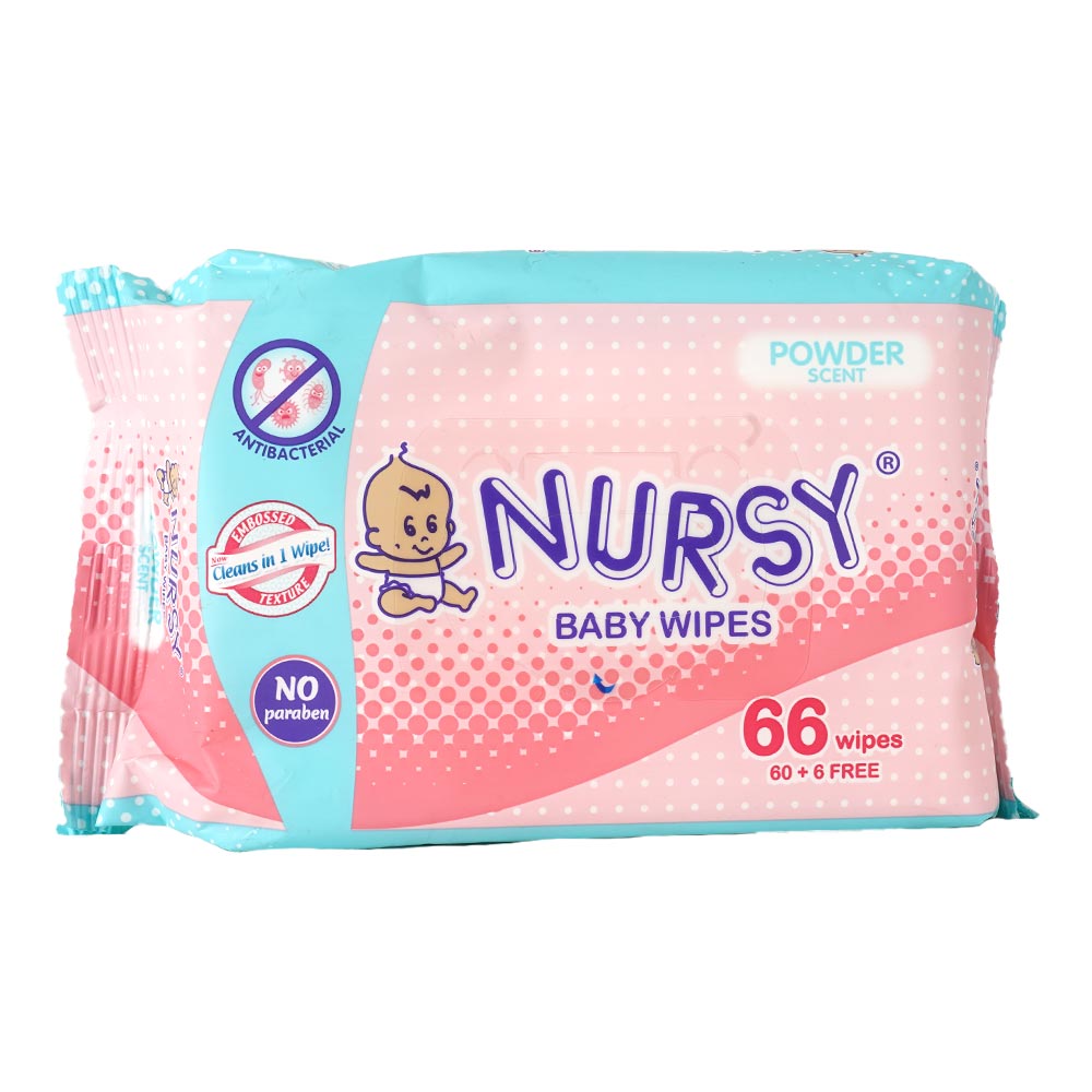 Nursy Baby Wipes Powder Scent 66s 