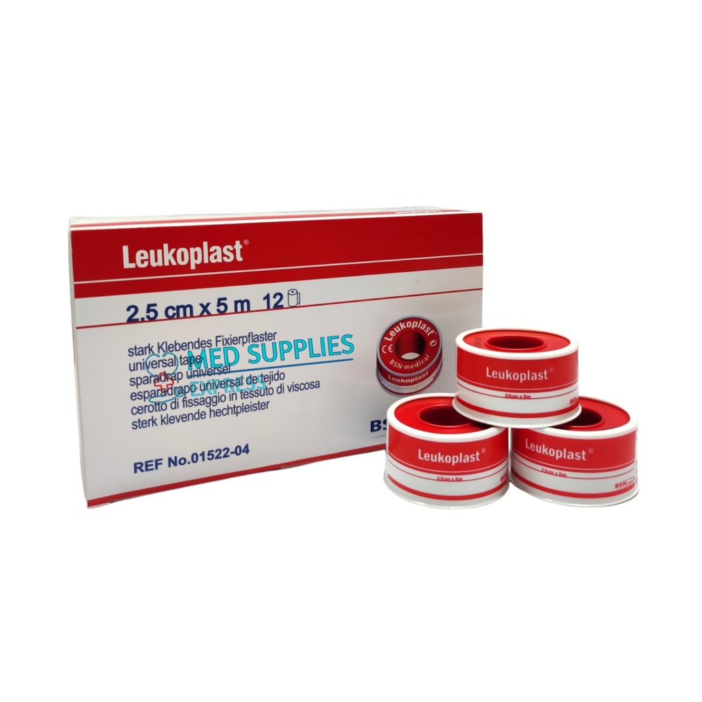 Leukoplast (zinc oxide adhesive plaster) 2.5cm x 5m roll 