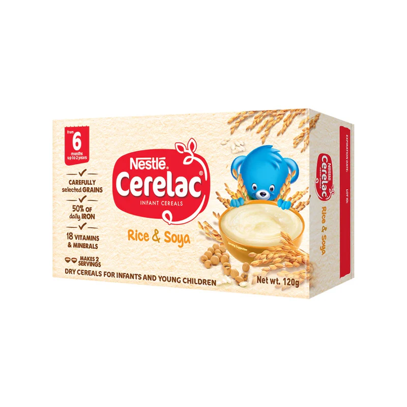 Nestle Cerelac Rice & Soya (infant cereal) 120g powder 