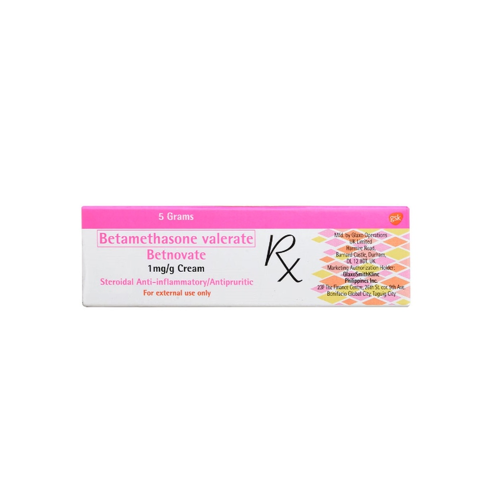 Betnovate (betamethasone valerate) 5g cream 