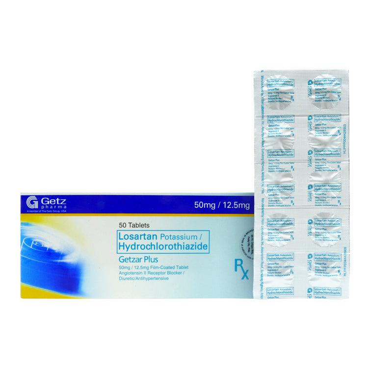 Getzar Plus (Losartan Potassium + Hydrochlorothiazide) 50mg/12.5mg film-coated tablet 