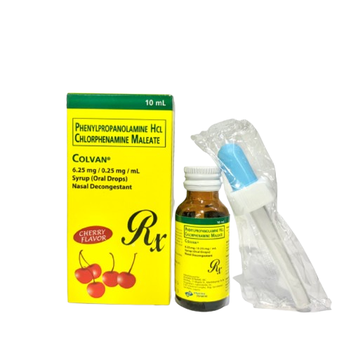 Colvan (phenylpropanolamine + chlorphenamine) 10mL drops 