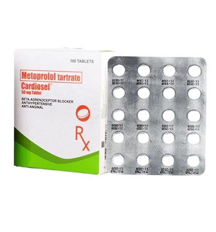 Cardiosel (metoprolol tartrate) 50mg tablet
