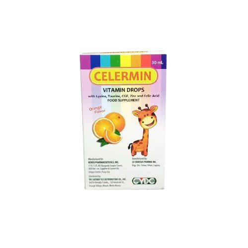 Celermin (Vitamins + Amino Acids + CGF + Zinc + Folic Acid + Taurine + Lysine) Drops 30ml 