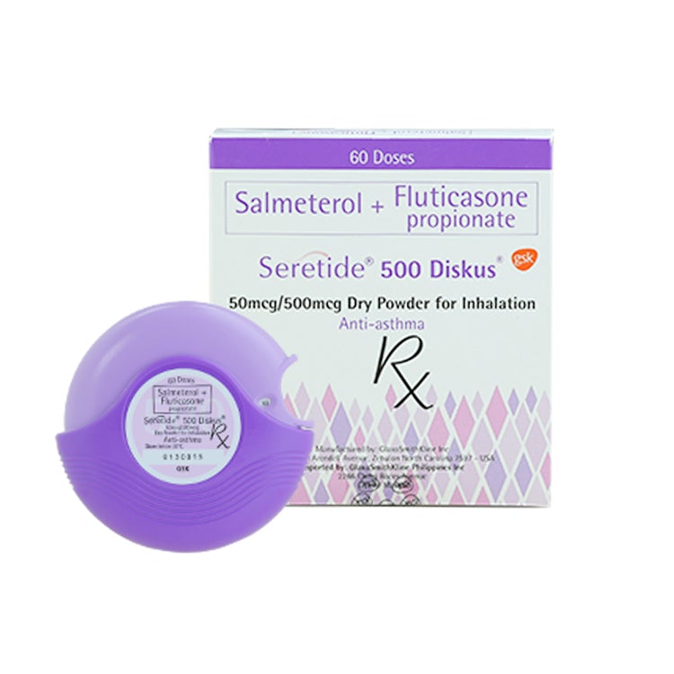 Seretide 500 (Salmeterol + Fluticasone) 50mcg/500mcg Diskus DPFI
