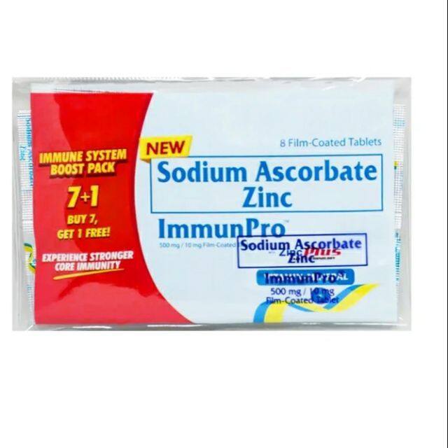 ImmunPro (Sodium ascorbate + Zinc) tablet  7+1