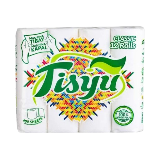 Tisyu Bathroom Tissue 12's 400 sheets 2-ply 