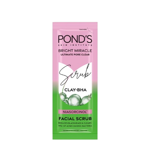 Pond's Bright Miracle Clay BHA Facial Scrub Clear 10g