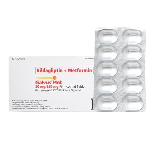 GalvusMet (Vildagliptin + Metformin) 50mg/850mg Tablet 