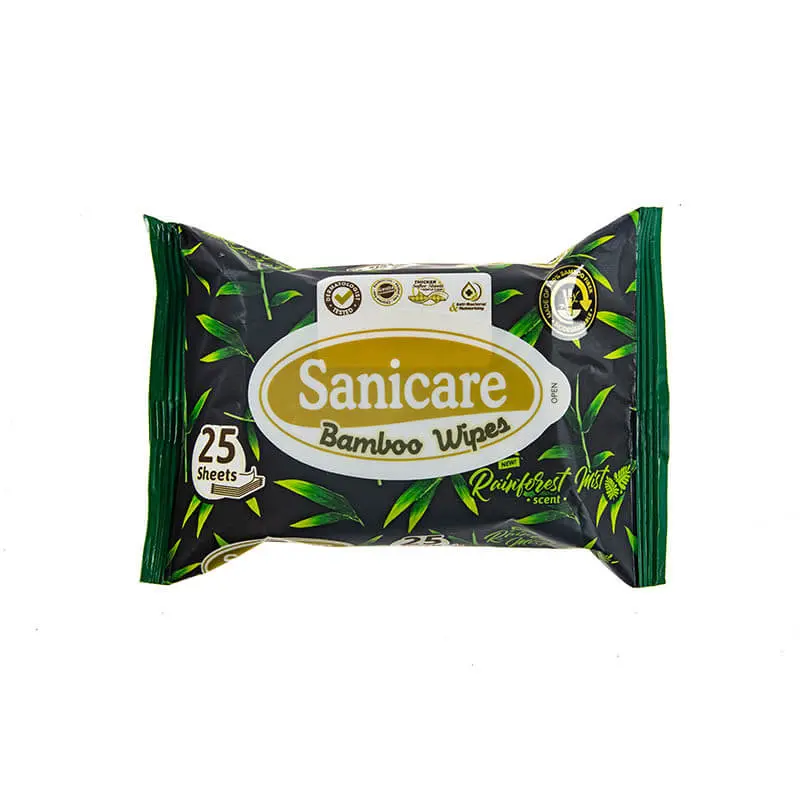Sanicare Bamboo Natural Wipes 25's