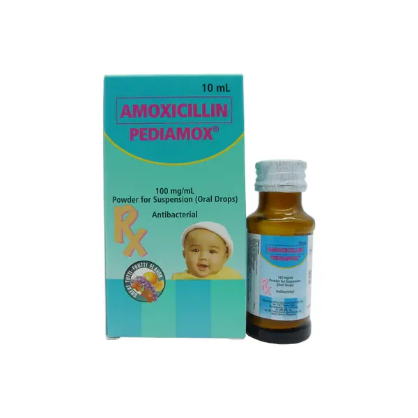 Pediamox (amoxicillin) 100mg/mL suspension 10mL 