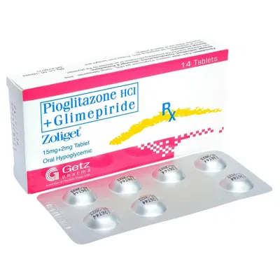 Zoliget (Pioglitazone/Glimepiride) 30mg/2mg tablet 